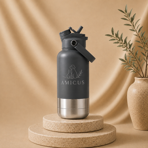 3-in-1 Portable Bottle & Bowl Set